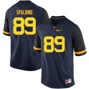 Men West Virginia #89 Dillon Spalding Navy Stitched Jerseys 711393-571