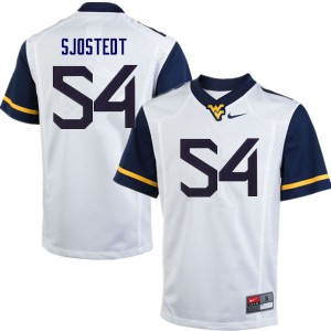 Men's West Virginia Mountaineers #54 Eric Sjostedt White Player Jersey 619190-858