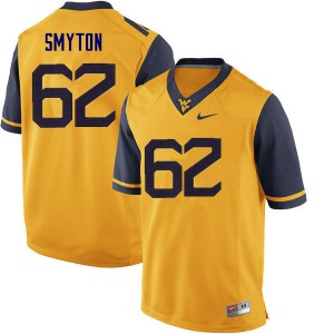 Men's West Virginia #62 Garrett Smyton Yellow Player Jersey 121834-514