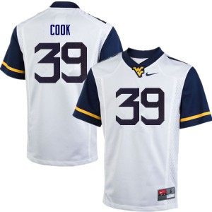 Men West Virginia #39 Henry Cook White Official Jerseys 354180-865