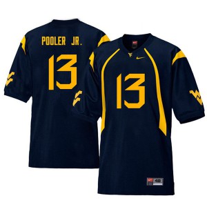 Mens Mountaineers #13 Jeffery Pooler Jr. Navy Throwback Embroidery Jersey 157856-795
