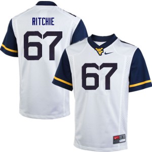 Mens West Virginia #67 Josh Ritchie White Stitched Jerseys 614434-865