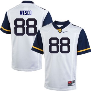 Men West Virginia University #88 Trevon Wesco White Stitched Jersey 594565-599