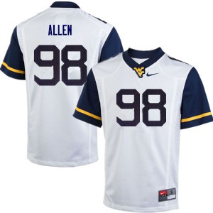 Men West Virginia #98 Tyrese Allen White Embroidery Jerseys 221657-471
