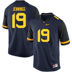 Mens Mountaineers #19 Ali Jennings Navy Official Jerseys 120537-971