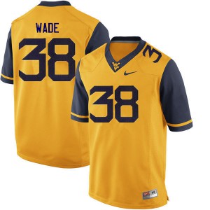 Men West Virginia #38 Devan Wade Gold Football Jersey 158471-821