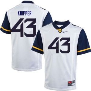 Men's Mountaineers #43 Jackson Knipper White Football Jersey 179653-842