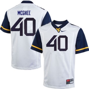 Men's West Virginia #40 Kolton McGhee White Stitched Jersey 124950-496