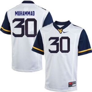 Men's Mountaineers #30 Naim Muhammad White Football Jersey 435387-817