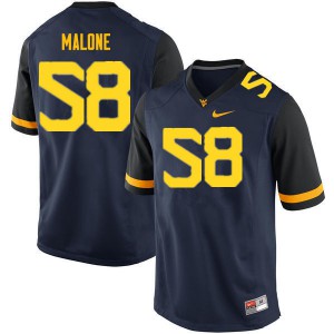 Men's West Virginia Mountaineers #58 Nick Malone Navy Stitched Jersey 480494-976