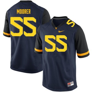 Men West Virginia Mountaineers #55 Parker Moorer Navy Football Jersey 879502-972