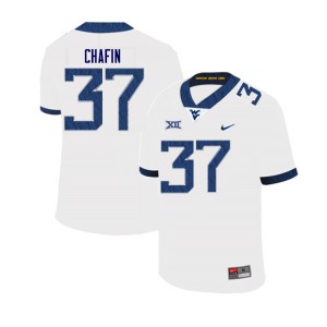 Men's West Virginia Mountaineers #37 Owen Chafin White Player Jersey 432802-987