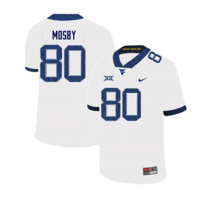 Mens Mountaineers #80 Quamaezius Mosby White Embroidery Jerseys 400762-894