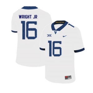 Men's WVU #16 Winston Wright Jr. White NCAA Jerseys 597854-906