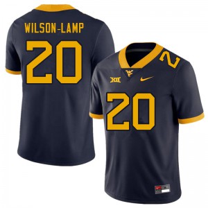 Men West Virginia #20 Andrew Wilson-Lamp Navy Stitched Jerseys 834520-613