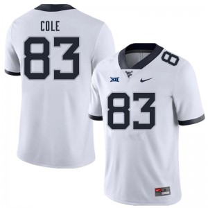 Mens Mountaineers #83 CJ Cole White Official Jersey 392553-440