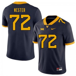 Men West Virginia #72 Doug Nester Navy NCAA Jersey 907065-406