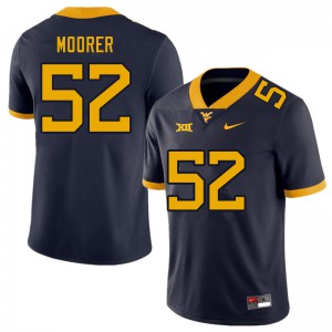 Men WVU #52 Parker Moorer Navy Player Jerseys 932076-372