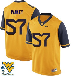 Men's West Virginia Mountaineers #57 Adam Pankey Gold Official Jerseys 240240-231