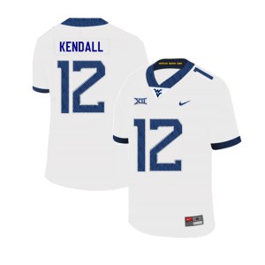 Mens Mountaineers #12 Austin Kendall White 2019 Player Jersey 270269-760
