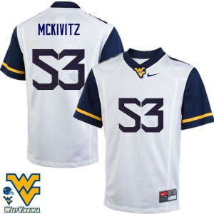 Men's West Virginia Mountaineers #53 Colton McKivitz White Stitched Jerseys 209593-650