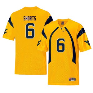 Mens West Virginia #6 Daikiel Shorts Yellow Retro High School Jersey 701391-434