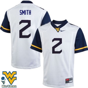 Mens WVU #2 Dreamius Smith White Stitched Jersey 549366-367