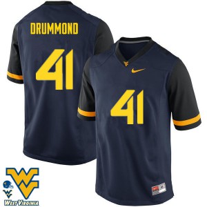 Men West Virginia Mountaineers #41 Elijah Drummond Navy NCAA Jersey 816574-368