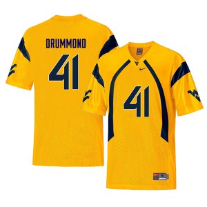 Men West Virginia Mountaineers #41 Elijah Drummond Yellow Retro Official Jersey 623162-385