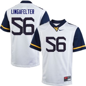 Mens Mountaineers #56 Grant Lingafelter White University Jerseys 884637-281