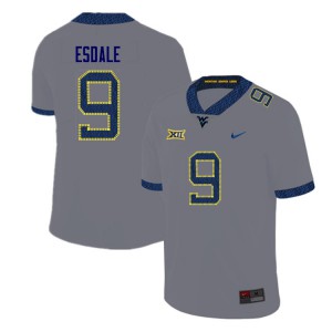 Men WVU #9 Isaiah Esdale Gray Stitched Jersey 448455-214