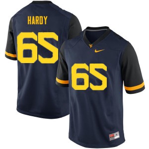 Men WVU #65 Isaiah Hardy Navy NCAA Jersey 120960-786