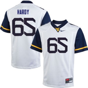 Mens West Virginia Mountaineers #65 Isaiah Hardy White Player Jerseys 775653-309