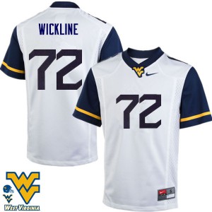 Men West Virginia #72 Kelby Wickline White Stitch Jersey 158349-208