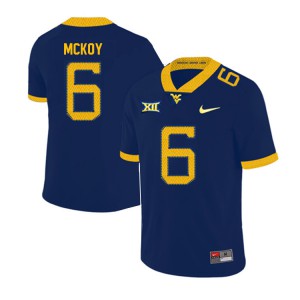 Mens West Virginia University #6 Kennedy McKoy Navy 2019 Player Jerseys 917320-615
