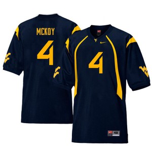 Men's West Virginia Mountaineers #4 Kennedy McKoy Navy Retro Stitched Jersey 818913-690