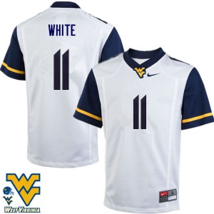 Mens WVU #11 Kevin White White Official Jerseys 683673-132