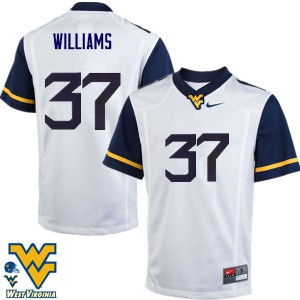 Mens WVU #37 Kevin Williams White Stitched Jersey 814550-855