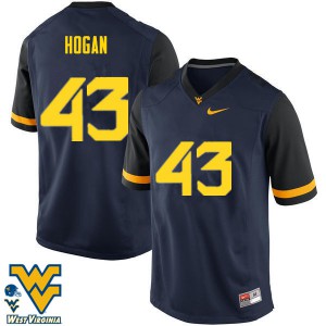 Men's West Virginia Mountaineers #43 Luke Hogan Navy Player Jerseys 694985-499
