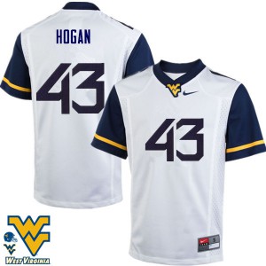 Men West Virginia #43 Luke Hogan White Stitch Jerseys 675646-894
