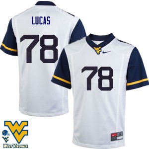 Men's West Virginia Mountaineers #78 Marquis Lucas White Stitched Jersey 478357-554