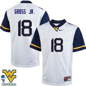 Men West Virginia #18 Marvin Gross Jr. White Official Jersey 230130-386