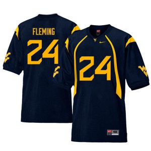 Men Mountaineers #24 Maurice Fleming Navy Retro Stitched Jerseys 319882-476