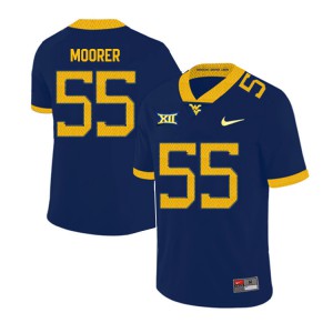 Men West Virginia Mountaineers #55 Parker Moorer Navy 2019 NCAA Jersey 997631-578