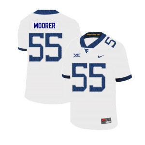 Men's West Virginia #55 Parker Moorer White 2019 Stitch Jerseys 390414-412