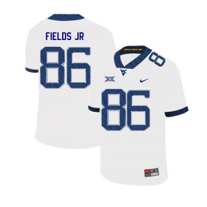 Men West Virginia #86 Randy Fields Jr. White 2019 Stitched Jerseys 143136-646