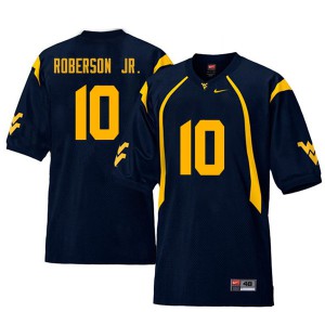 Men West Virginia University #10 Reggie Roberson Jr. Navy Retro Player Jersey 888346-168