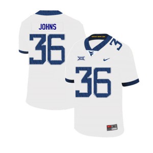 Men's Mountaineers #36 Ricky Johns White 2019 Player Jersey 299695-322