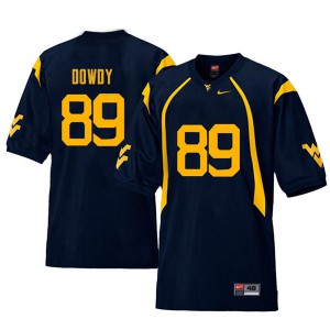 Men's West Virginia #89 Rob Dowdy Navy Retro Official Jerseys 991311-218