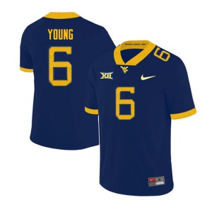 Mens Mountaineers #6 Scottie Young Navy Official Jerseys 703234-411